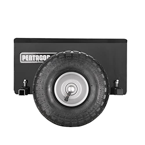 Drywall Cart - Lumber, Wood Paneling, and Plywood Carrier Holds up to 600lbs - Door Dolly with 10-inch Inflatable Wheels by Pentagon Tools (Black) PENTAGON TOOLS