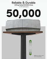 FEZIBO 63"x28" L Shaped Standing Desk, Electric Stand up Height Adjustable Home Office Table, Sit Stand Desk, Rustic Brown Top FEZIBO