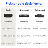 FLEXISPOT DIY Height Adjustable Standing Desk Frame Electric Sit Stand Desk Base, Home Office Stand up Desk Leg (White Frame Only) FLEXISPOT