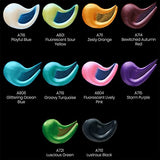 ARTEZA Iridescent Acrylic Paint, Set of 10 Dreamer Colors, 2 oz/60ml Bottles, High Viscosity Shimmer, Water-Based, Blendable Paints, Art Supplies for ARTEZA