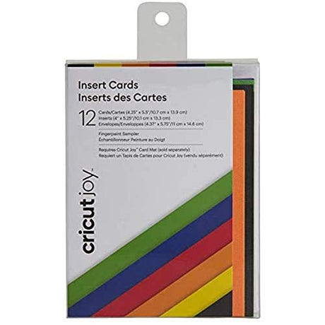 Cricut Joy Insert Cards - DIY greeting card for Baby Shower, Birthday, and Wedding - Fingerpaints Sampler, 12 ct Cricut