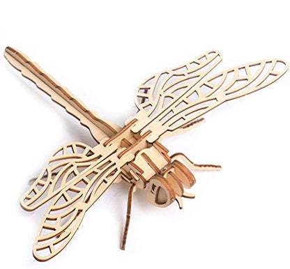 3D Wooden Insect Puzzle - 6 Piece Set Insect Animal Skeleton Assembly Model Puzzle - DIY Wooden Crafts 3D Puzzle - STEM Toys Gifts for Kids and Adults Teens Boys Girls