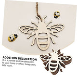 Gogogmee 20pcs Wooden Pendant Wooden Beehive Ornament bee Hanging Decoration Unfinished Wood Ornament Wooden Beehive Cutout Wood Table Scatter Wood Gogogmee