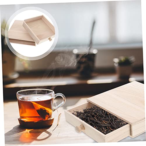 Gadpiparty Box Tea Box Gift Box Tea Holder Multi-Functional Tea Bag Desk Topper Photo Storage Tea Storage Desk Top Organizer Shelf Tablescape Decor - WoodArtSupply