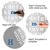 GORGECRAFT Metal Letter Stencil Stainless Steel Lettering Alphabet Symbol Painting Template Journal Tool for Painting, Wood Burning, Pyrography and GORGECRAFT