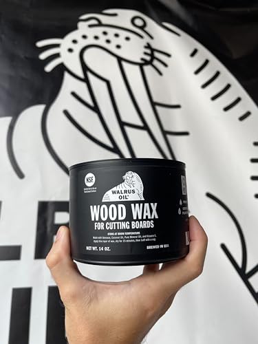 Walrus Oil - Wood Wax, 14 oz Jar, FDA Food-Safe, Cutting Board Wax and Board Cream