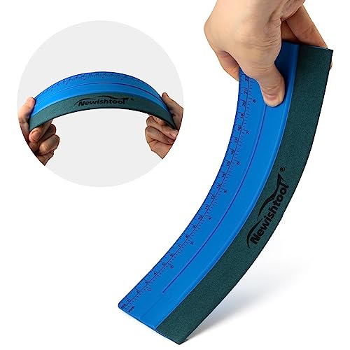 NEWISHTOOL Vinyl Wrap Squeegee for Vinyl, Big Size Wallpaper Smoothing Squeegee, 3 Pack 25CM Decals Squeegee with Ruler & Micro Suede Felt Edge for NEWISHTOOL