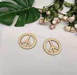 30pcs of Wood Peace Signs for Crafts,Unfinished Wood,Cutout Shapes,Wooden Cutouts,Peace Sign Cutouts (2'') RUIXUAN