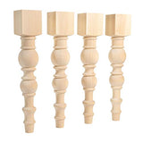 CAROLINA LEG CO. Modern Farmhouse Dining Table Legs - Unfinished - DIY Furniture - Turned Legs - Set of 4 - Dimensions: 5" x 29" CAROLINA LEG CO.