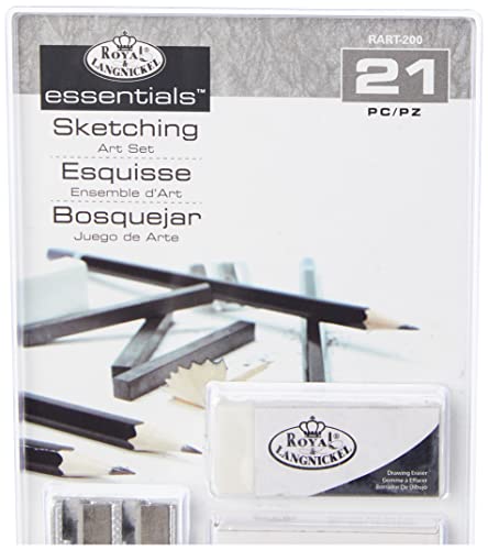 Royal & Langnickel RART-200 Essentials Sketching Pencil Set, 21-Piece Royal & Langnickel