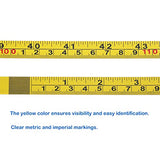 2 Pack Steel Self-Adhesive Measuring Tape, Imperial and Metric Scale Ruler Sticker, 44-Inch Left to Right Reading Tape Measure Sticker for Workbench, A.I.FORCE