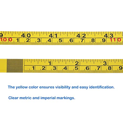 2 Pack Steel Self-Adhesive Measuring Tape, Imperial and Metric Scale Ruler Sticker, 44-Inch Left to Right Reading Tape Measure Sticker for Workbench, - WoodArtSupply