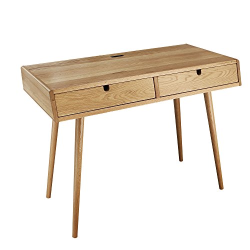 American Trails Freedom Made of Solid American Desk with USB Ports, Natural Oak (New) - WoodArtSupply