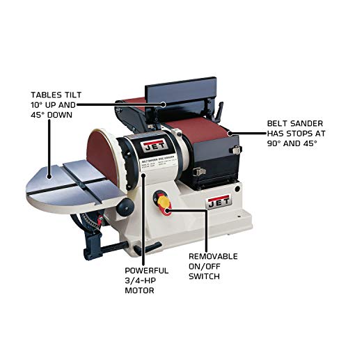 JET Benchtop 6" x 48" Belt and 9" Disc Sander, 3/4 HP 1Ph, 115V (JSG-96) - WoodArtSupply