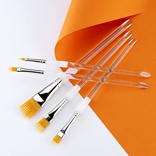 Aqualon Royal & Langnickel Wisp Flat Artist Brush Set, 5-Piece Aqualon