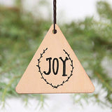 EXCEART 100pcs Wooden Cutouts for Crafts Triangle Wood Cutout Unfinished Painting Wooden Pieces Slices with Hole Pendant Ornaments 40mm EXCEART