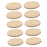 Tofficu 10pcs Round Bamboo Unfinished Circle Graffiti Bamboo Slices Unfinished Bamboo Slices Painting Materials Unfinished Round Chips DIY Graffiti Tofficu