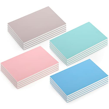 Tosnail 16 Pack 4" x 6" Rubber Stamp Carving Blocks, Soft Rubber for Art and Craft Project - Great for Beginners and Professional, Assorted 4 Colors Tosnail