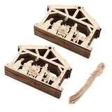 SEWACC Wooden Nativity Scene Ornaments 20Pcs Unfinished Blank Celebrate The Birth of Jesus Shape Cutout Craft Decorations for DIY Crafts Christmas SEWACC
