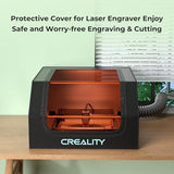 Creality Laser Engraver Enclosure, Fireproof and Dustproof Laser Cutter Protective Cover 27.5x28.3x15.7in with Fan and Pipe, Fits for Most Laser Creality