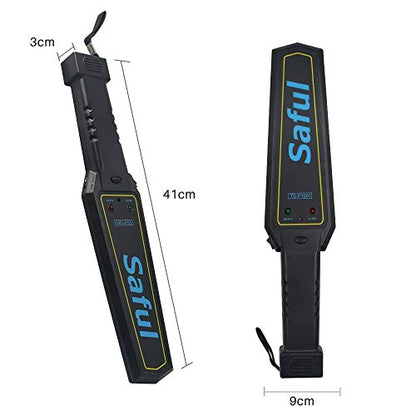 Handheld Metal Detector Security Portable Adjustable Sensitivity Sound Vibration Alerts Detects Weapons Knivers Screw Scanner Detects - WoodArtSupply