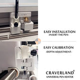 CRAVERLAND Universal Pen Adapter Set,Compatible with Cricut Maker 3/Maker,Explore Air 2/Air,Explore 3/Explore,Work with Sharpie,BIC,Crayola,Sakura CRAVERLAND