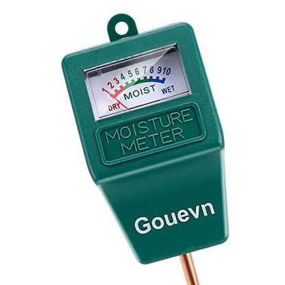 Gouevn Soil Moisture Meter, Plant Moisture Meter Indoor & Outdoor, Hygrometer Moisture Sensor Soil Test Kit Plant Water Meter for Garden, Farm, Lawn