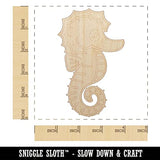 Kawaii Seahorse Unfinished Wood Shape Piece Cutout for DIY Craft Projects - 1/8 Inch Thick - 4.70 Inch Size Sniggle Sloth