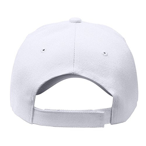 TZ Promise 12 Pack Wholesale Unisex Plain Solid Color Adjustable Baseball Caps Hats (White) TZ Promise