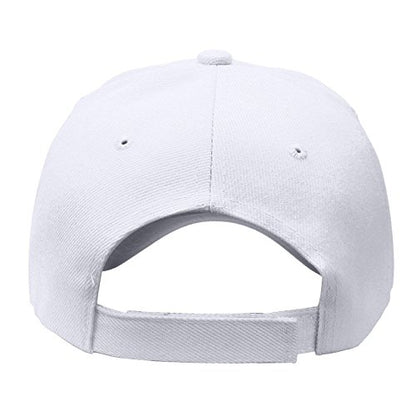 TZ Promise 12 Pack Wholesale Unisex Plain Solid Color Adjustable Baseball Caps Hats (White)