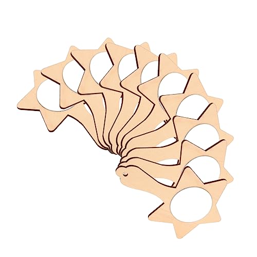 Operitacx 10pcs Small Wooden Mirror Table Top Mirror Travel Makeup Mirror Educational Toys Shatterproof Mirror for Kids Mini Mirrors for Crafts Operitacx