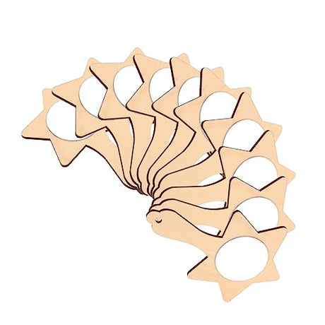 Operitacx 10pcs Small Wooden Mirror Table Top Mirror Travel Makeup Mirror Educational Toys Shatterproof Mirror for Kids Mini Mirrors for Crafts Operitacx