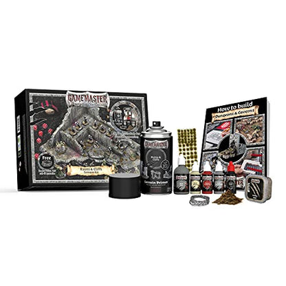 The Army Painter Terrain Paint Set with 5 Terrain Paint, 1 Spray, Basing Materials Gamemaster (Ruins & Cliffs Terrain Paint Beginner Set) - WoodArtSupply