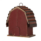 Glitzhome 10.25" H Hanging Birdhouse Rustic Wooden Barn Garden Bird House for Outdoor glitzhome
