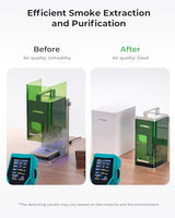 xTool F1 2-in-1 Dual Laser Engraver with Slide Extension, Rotary Extension and Air Purifier, Lightning Speed Portable Fiber Laser Engraver for Metal xTool