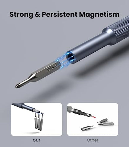 AXTH 25-in-1 Small Precision Screwdriver Set, Professional Magnetic Mini Repair Tool Kit for Phone, Computer, Watch, Laptop, Macbook, Game Console,