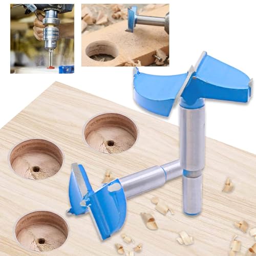 TA-VIGOR 75mm Forstner Drill Bit, Tungsten Carbide 3 Inch Forstner Bit with Hex Shank for Wood Plastic Hole Drilling, Suitable for CNC, Electric TA-VIGOR