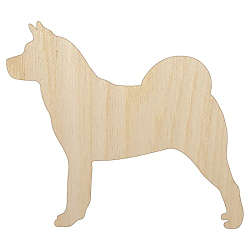 American Akita Dog Solid Unfinished Wood Shape Piece Cutout for DIY Craft Projects - 1/4 Inch Thick - 6.25 Inch Size Sniggle Sloth