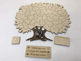 50pc Blank Wedding Tree Puzzle Guest Book Alternative. Add Your Own Personalization. A Great Guest Book Idea For a Wedding Reception, Birthday, Baby WoodArtSupply