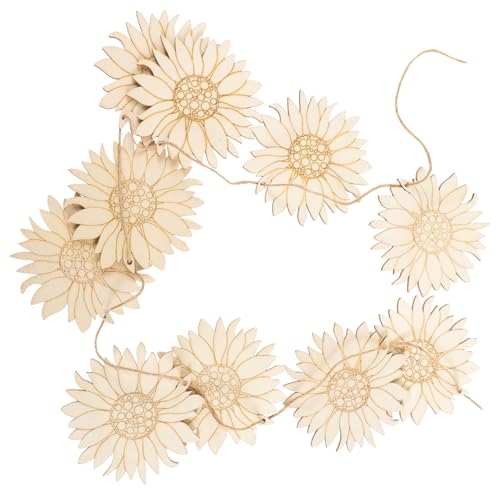 2 Sets Decor Crafts Graffiti Wood Chips Unfinished Flower Cutout Wood Flower Cutouts Craft Supplies Wood Shapes Wood Slices DIY Wood Chips Wood - WoodArtSupply