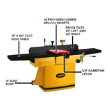 Powermatic 12-Inch Parallelogram Jointer with ArmorGlide, Helical Cutterhead, 3 HP, 1Ph 230V (Model 1285T) Powermatic