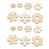 Unfinished Wood, 300 Pieces Unfinished Wood Crafts, Plum Unfinished Wooden Cutouts, Wooden Paint Crafts, Handcraft Grinding Flowers Chip for DIY HERCHR