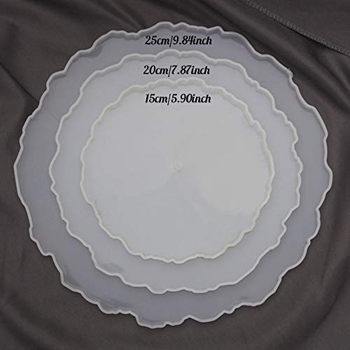 ResinWorld 3 Tier Resin Mold, Thick Cake Stand Molds for Resin, Epoxy Resin Tiered Tray Mold, Geode Resin Silicone Casting Mold with Hardware ResinWorld