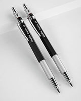 Nicpro 2mm Metal Mechanical Pencil Set, 2PCS Lead Holder 2.0 mm Marker Artist Carpenter Pencils with 120 Graphite Lead Refill (HB 2H 4H 2B 4B & Nicpro
