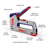 WORKPRO Heavy-Duty 4-in-1 Staple Gun Kit, Manual Brad Nailer with 3000 Staples and 1000 Brad Nails, for Upholstery, Material Repair, Decoration, WORKPRO