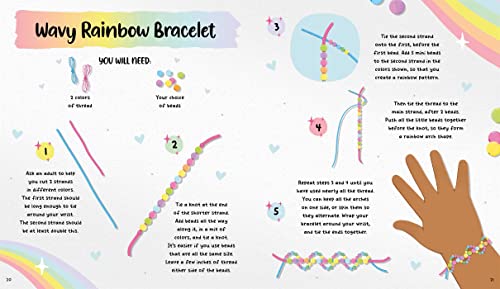 Hearts and Rainbows, Beads and Charms: Craft Kit for Kids WoodArtSupply