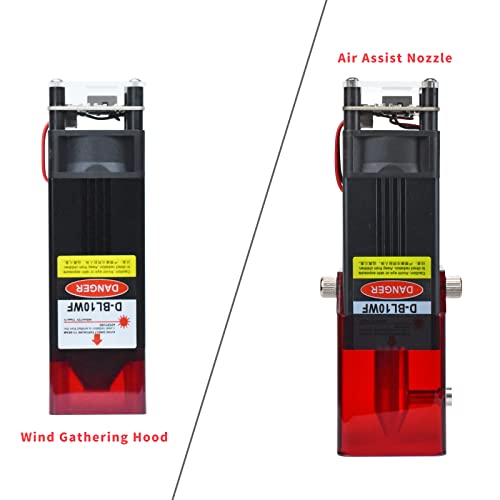 Laser Module with Air Assist, 80W Laser Engraving Cutting Module, 10W Optical Power - WoodArtSupply