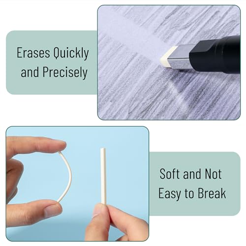 Mr. Pen- Pen Style Eraser, 2 Pack, Square & Round Tip, Eraser Pen, Pencil Erasers, Eraser Pencil, Art Erasers for Drawing Erasers for Drawing, Mr. Pen