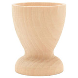 Wooden Egg Holder 2-1/8 inch, Pack of 6 Egg Cups Wooden & 6 2-1/2 inch Flat Bottom Eggs in a Cup, Wood Egg Unfinished, by Woodpeckers Woodpeckers