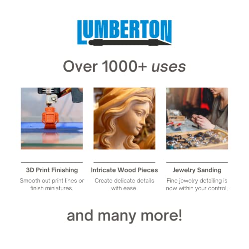 5 Piece Sanding Detailer Set with 2 Extra Replacement Belts Per Stick, 5 Grits 120, 240, 320, 400 & 500 Grit Made in The USA for Sanding Wood, Metal SANDING DETAILER